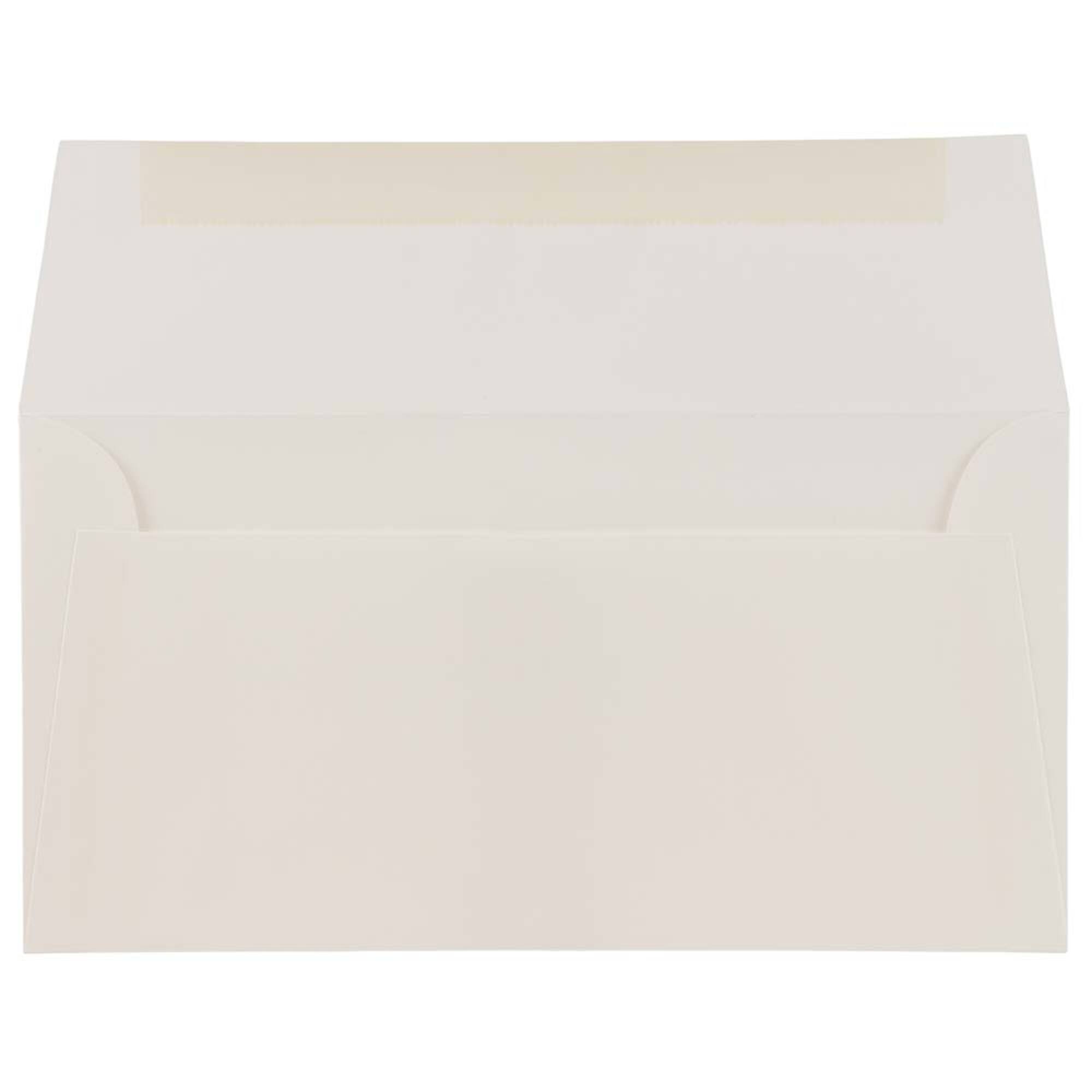 JAM Paper 3.825" x 7.5" Bright White Wove Monarch Strathmore Invitation Envelopes, 50ct.
